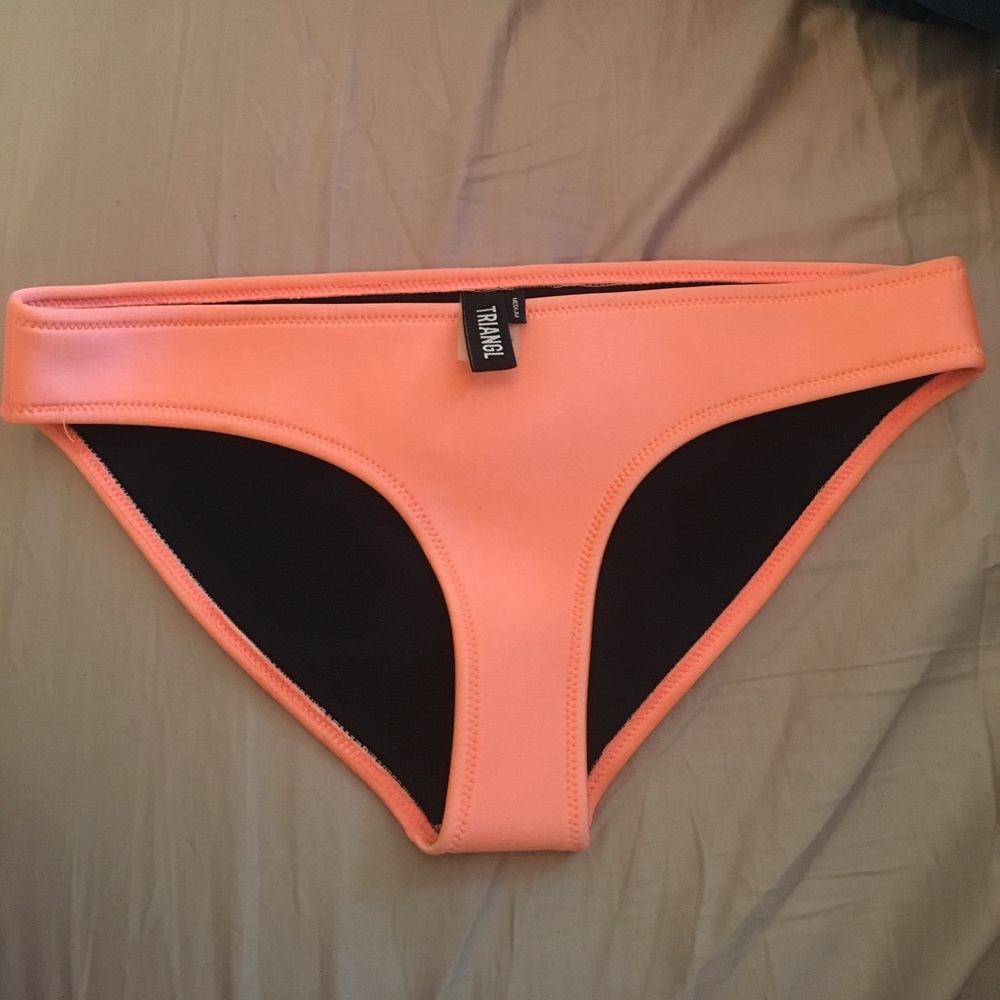 Orange neoprene bikini bottom (triangle brand)