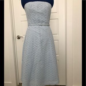 Express Eyelet Cotton A-line Strapless Dress Sz 8