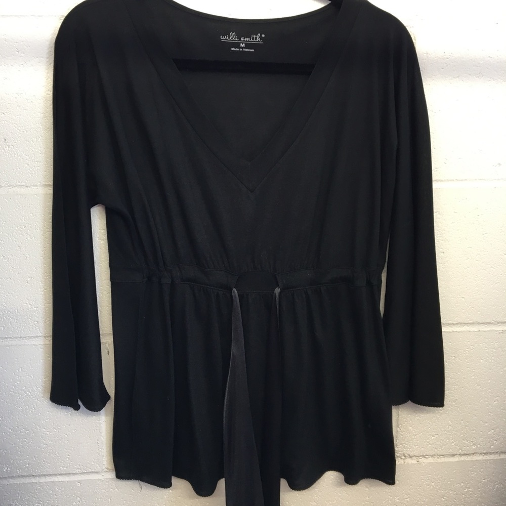 Willi Smith Black Blouse size Medium