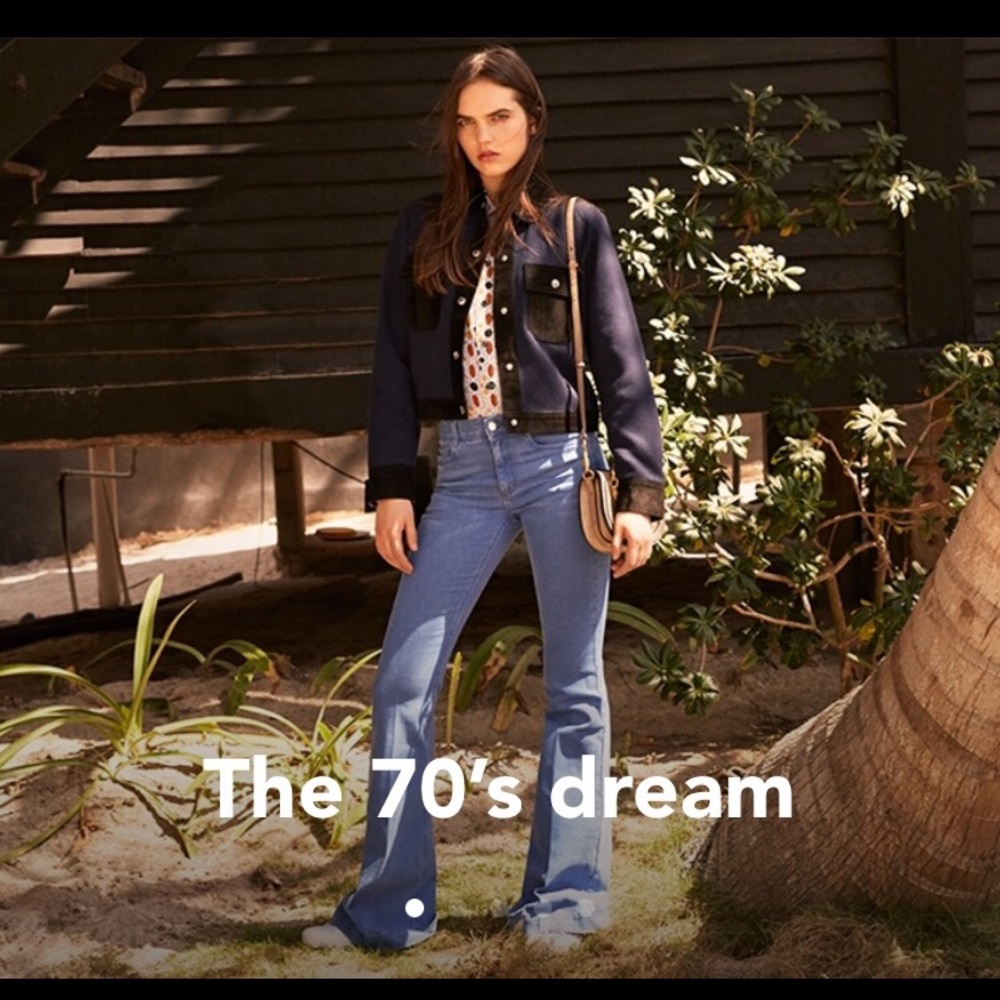 Light blue flare jean