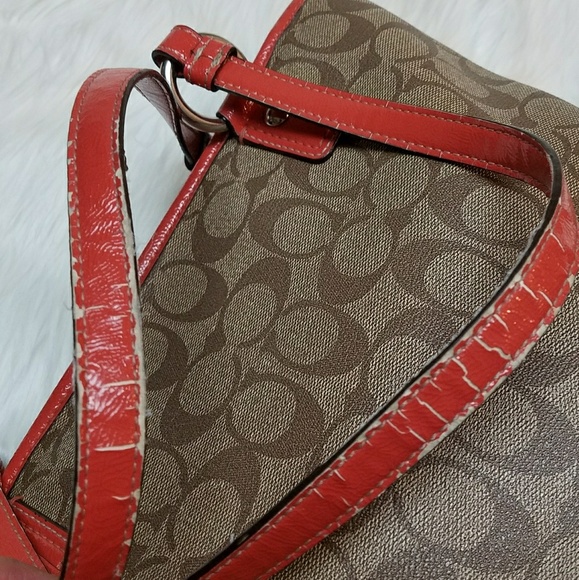 COACH Peyton collection khakis pomegranate bag - Picture 7 of 8