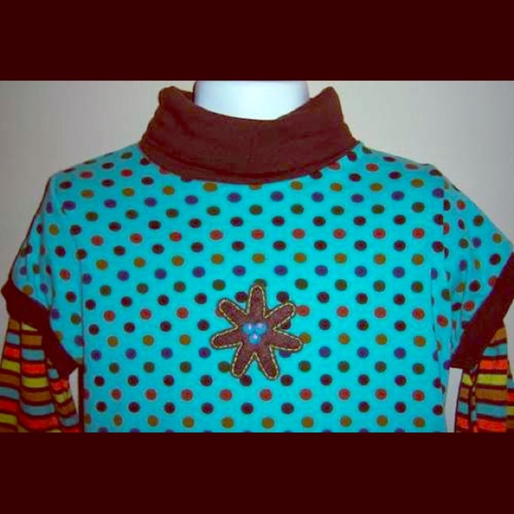 Mis Tee V-Us Turquoise Dot Dress w/Cropped Legging