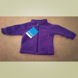 NWT Columbia Fleece Zip Up size 3-6 months