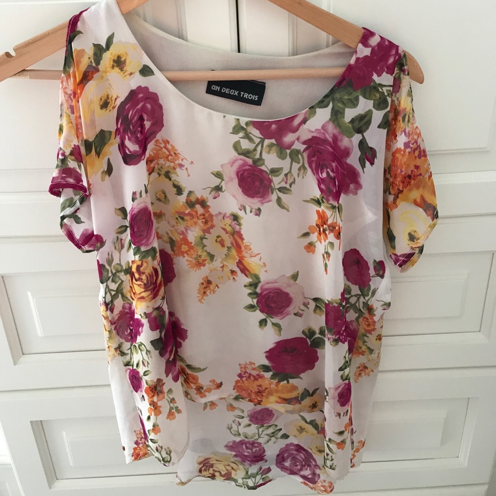 Flower low to high shirt