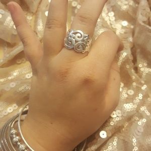 Wide Silver Brighton inspired ring