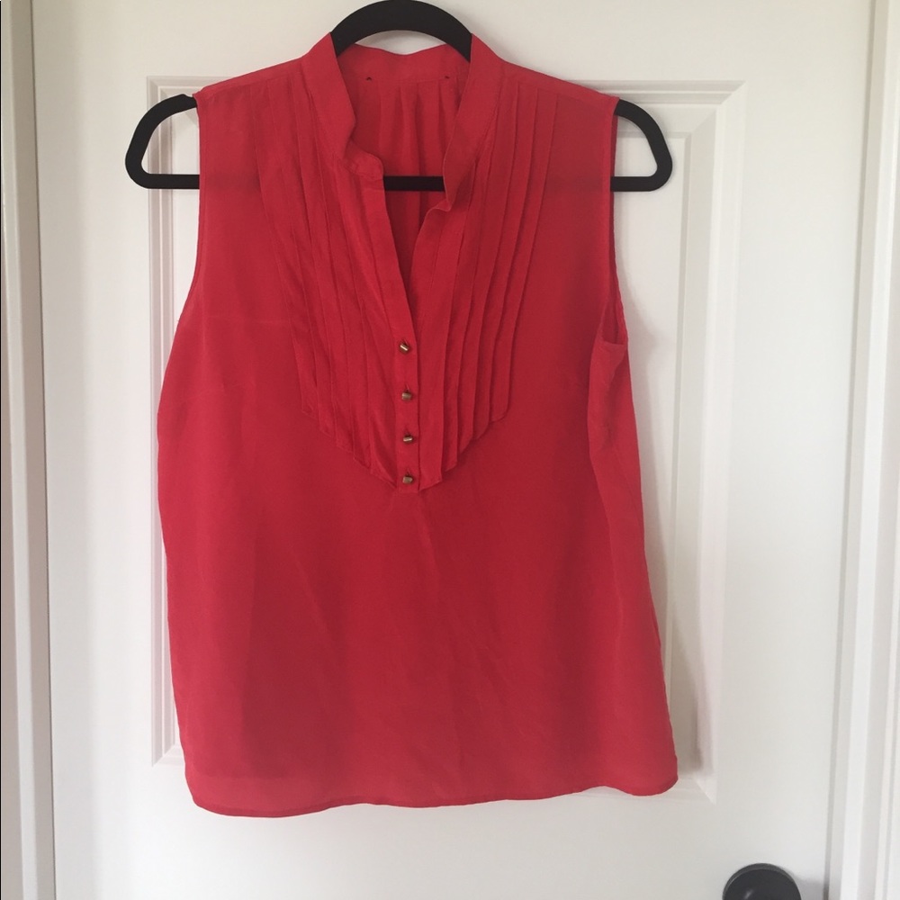 Red blouse 100% silk