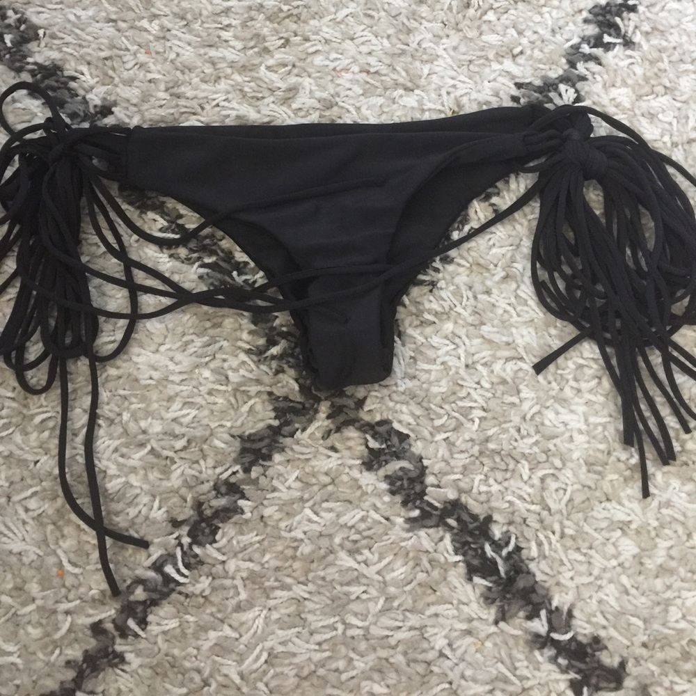 Mikoh Swimwear Black tie bottoms