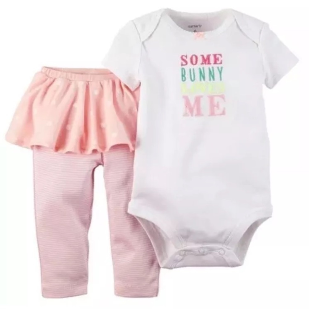 CARTER'S - BABY GIRLS - 2 PIECE OUTFIT 6-12-18 Mo