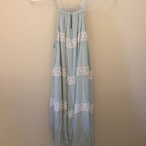 Mint crochet casual dress