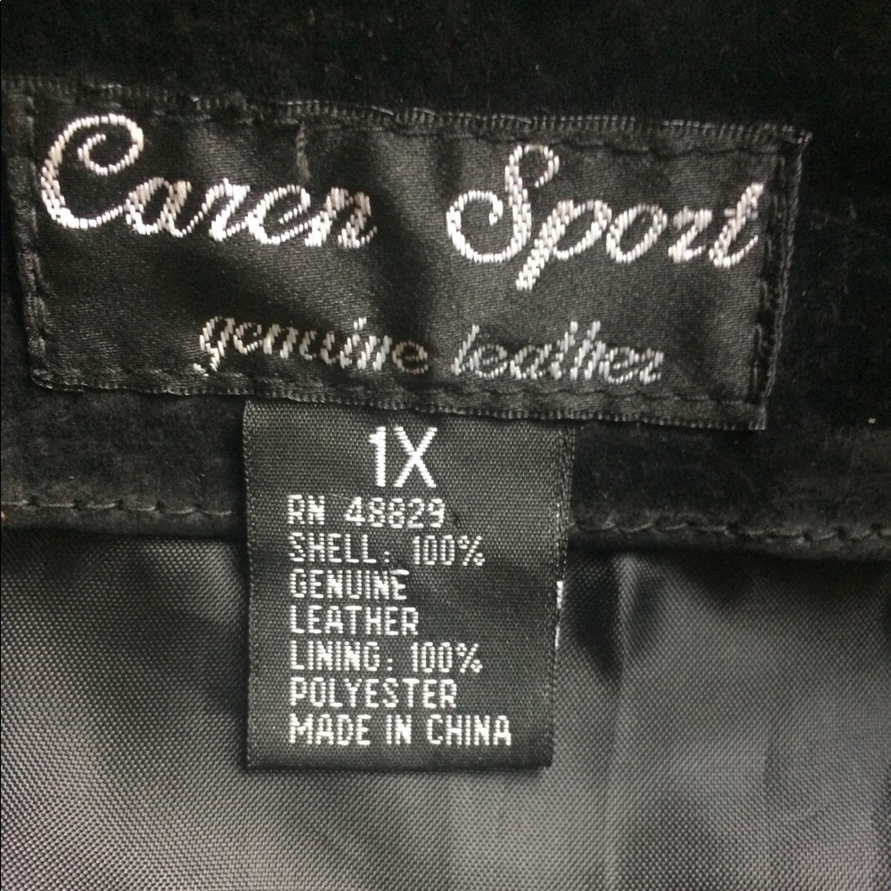 Black genuine leather jacket