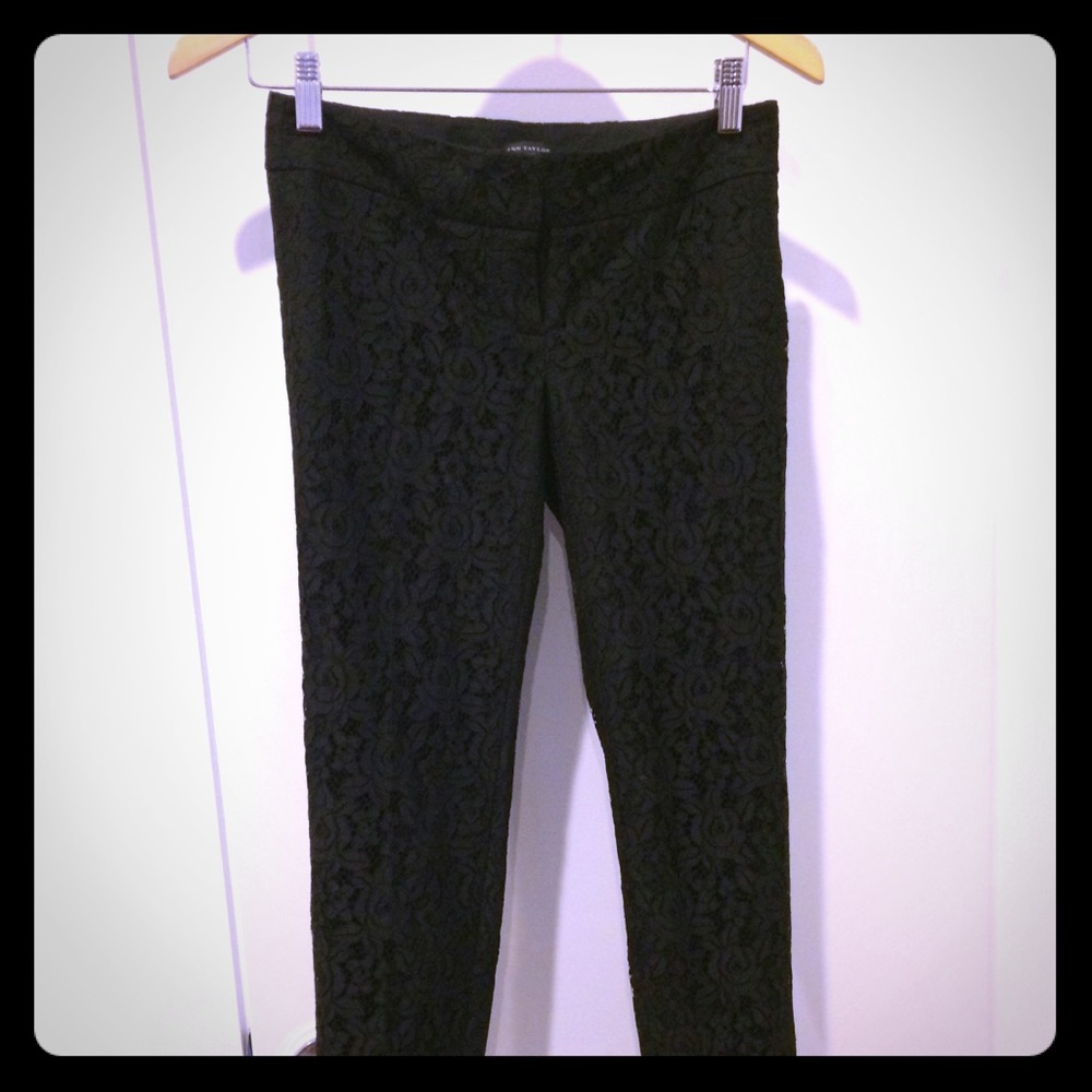 Black lace pants Anne Taylor