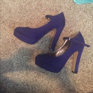 Navy blue high heels