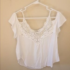 White top with lace/cut outs