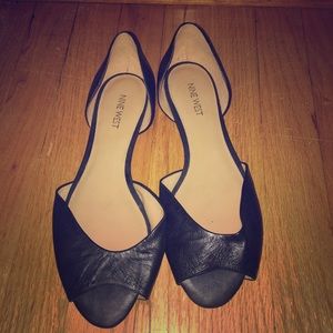Nine West peep toe flats