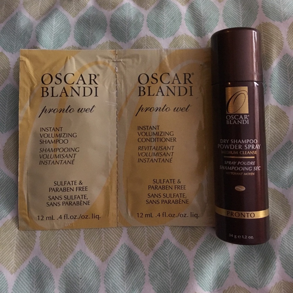 Dry Shampoo Powder Spray and Samples