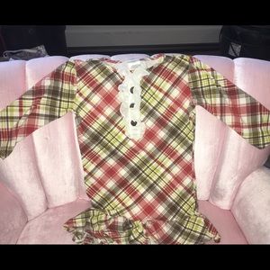 Persnickety Plaid top w/ruffles