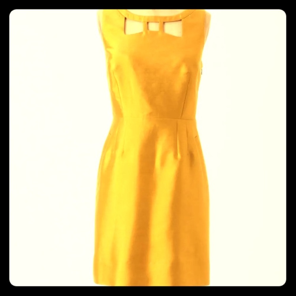 Gold Anthropologie dress