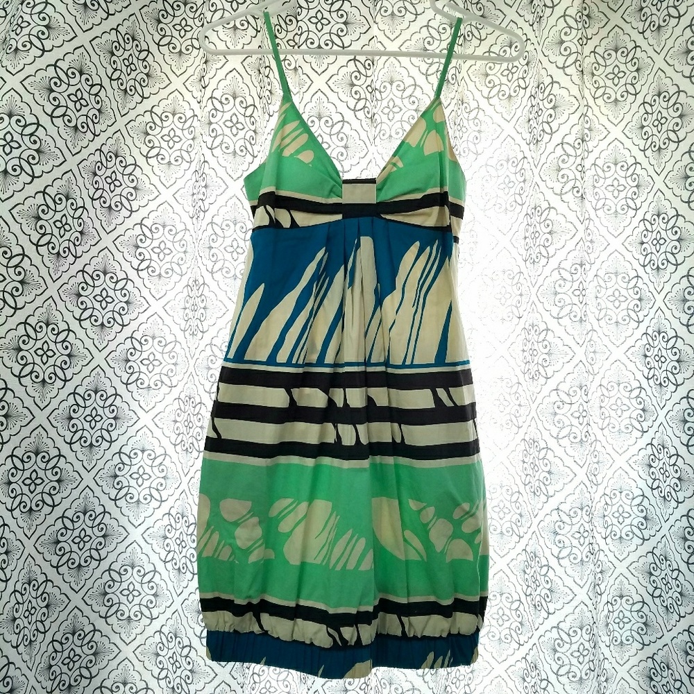 Tropical Print Dress with Pockets