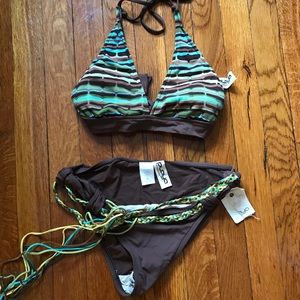 NWT La Blanca Two-Piece Fringe-Side Bikini