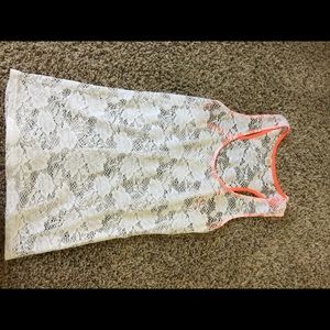 White lace tank