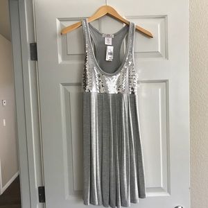 LaRok Grey and Silver Sequin Dress
