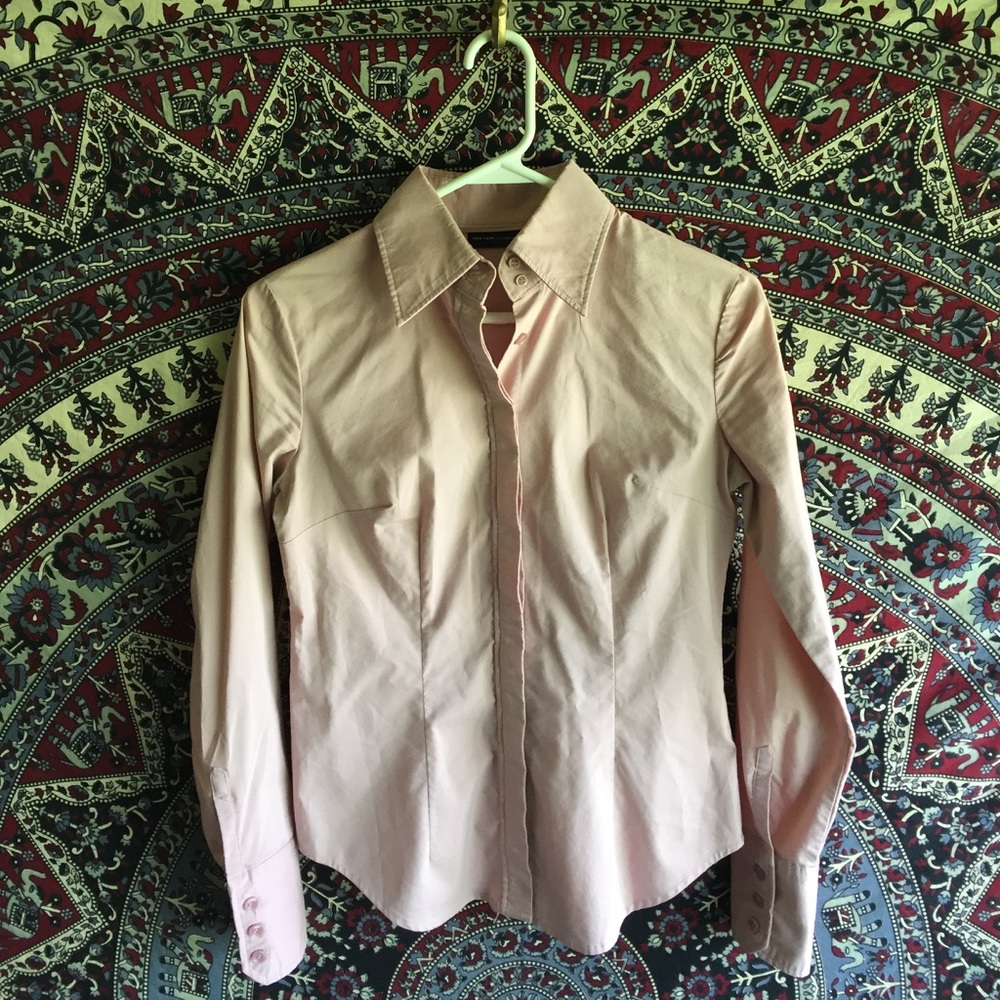SOLD New York & Company Blush Pink Fitted Button