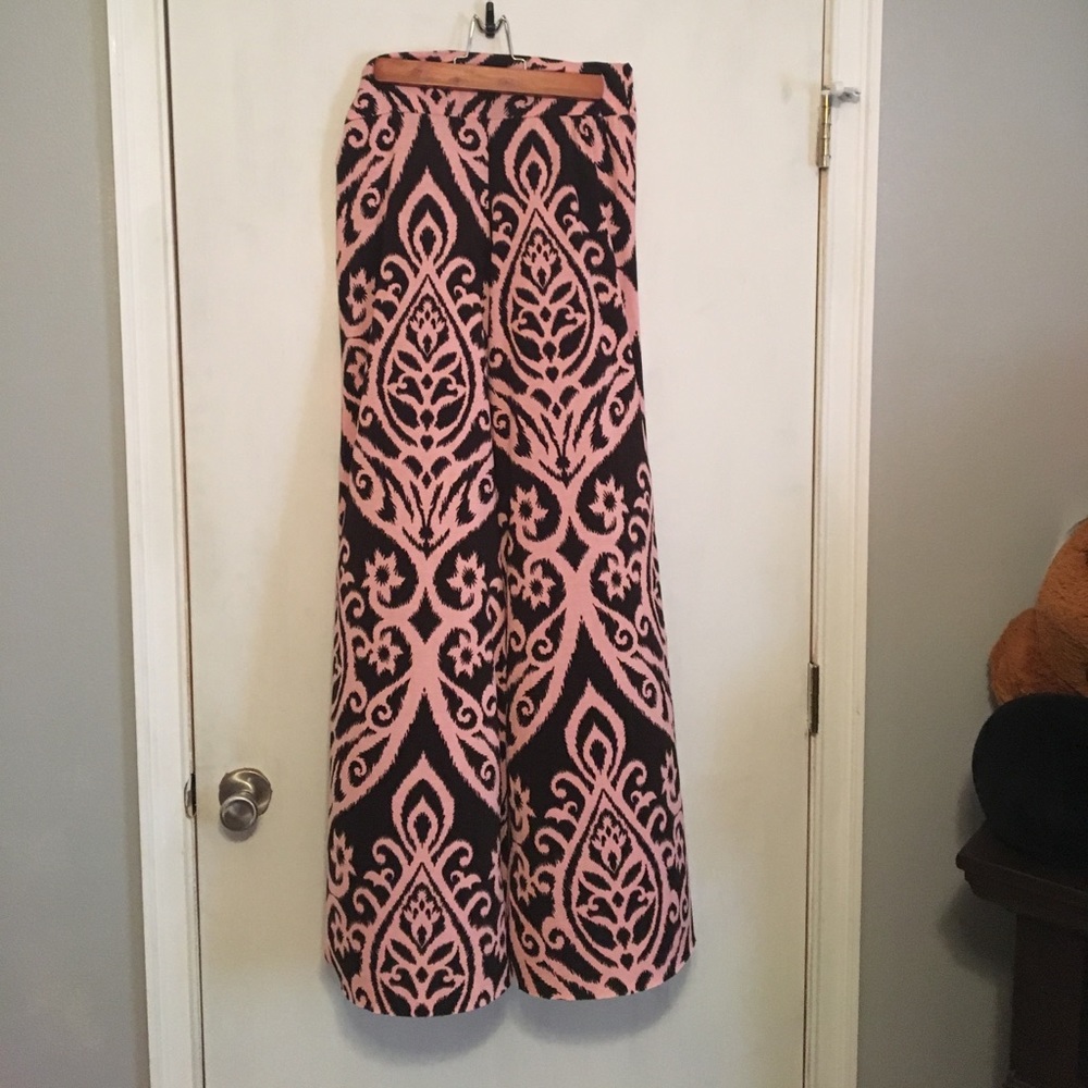 Pink & Brown Paisley Pants