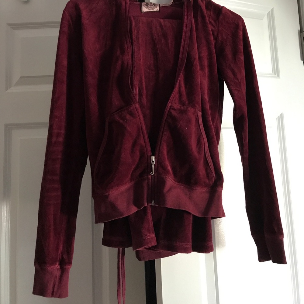 Maroon Juicy Couture Sweat Suit