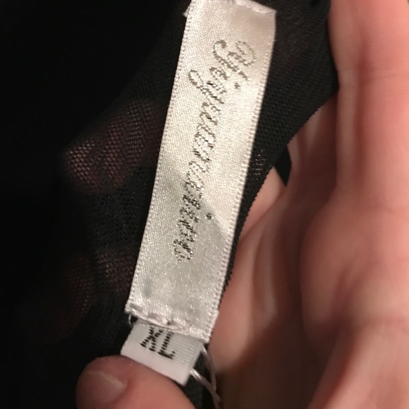 Black Sequined Mesh-Back Tank - Picture 6 of 6