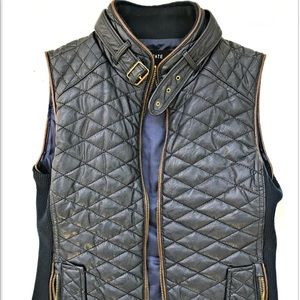 Stitch Fix Faith Rowen Faux Leather Quilted Vest