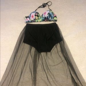 High waisted swim suit ! *NEVER WORN*