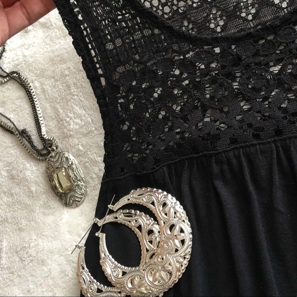 So Gypsy Silver Tone Hoop Earrings - Picture 3 of 8