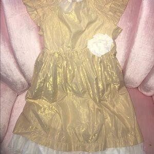 Mustard pie gold shimmer dress