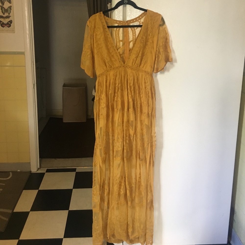 Honey Punch Yellow Maxi Dress