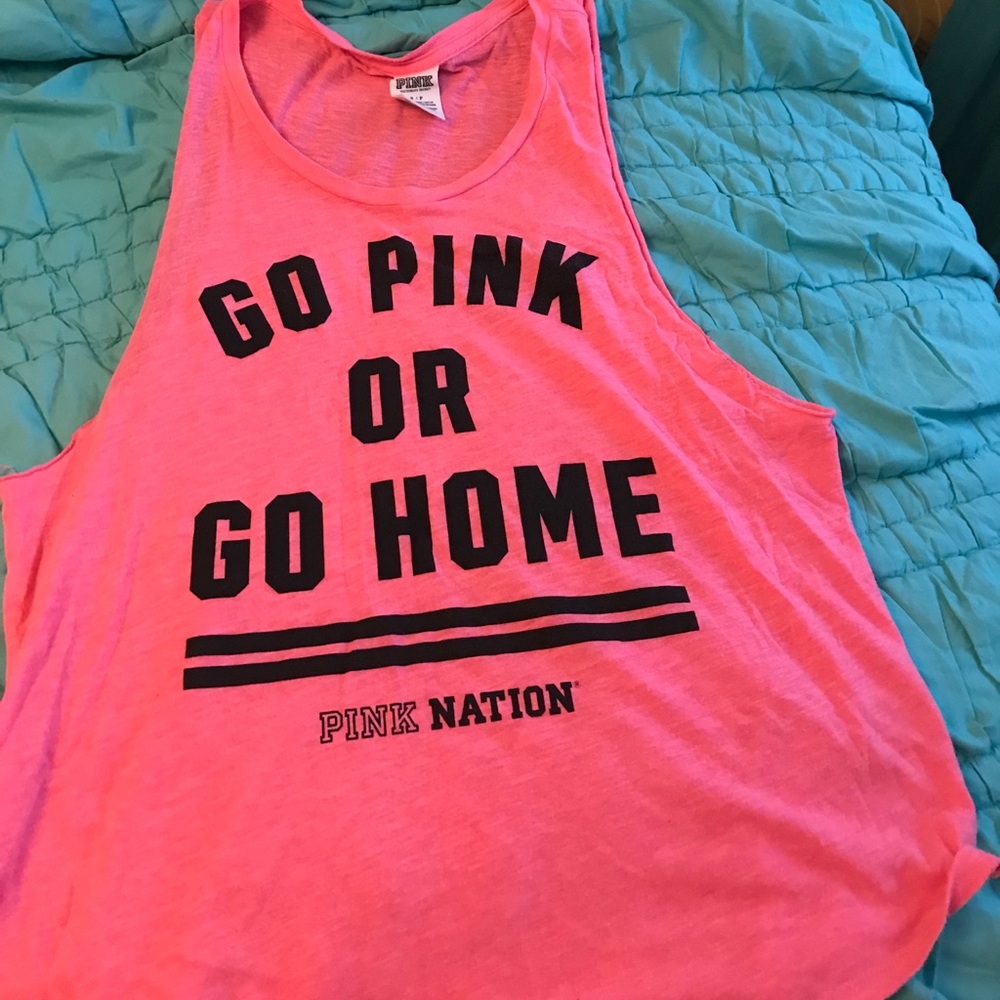Go pink or go home muscle tee