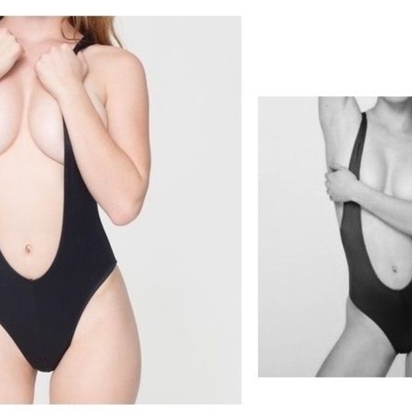 Crystallized Black Nylon Tricot Swimsuit - Picture 6 of 8