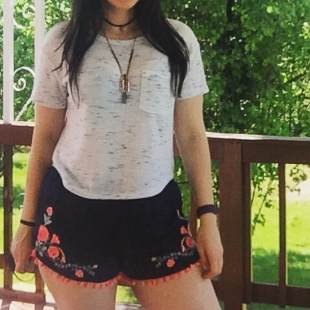 Embroidered shorts