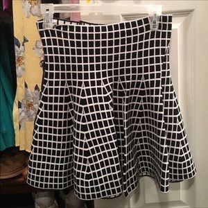Black and white squares skirt