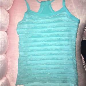 Lexi Luu teal dance top
