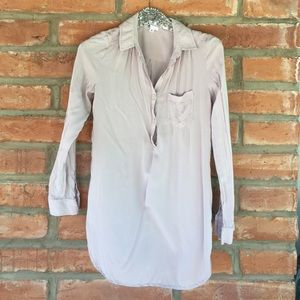 Light purple long sleeve button up top