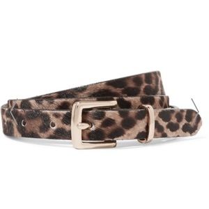 J. Crew Leather Leopard Print Belt