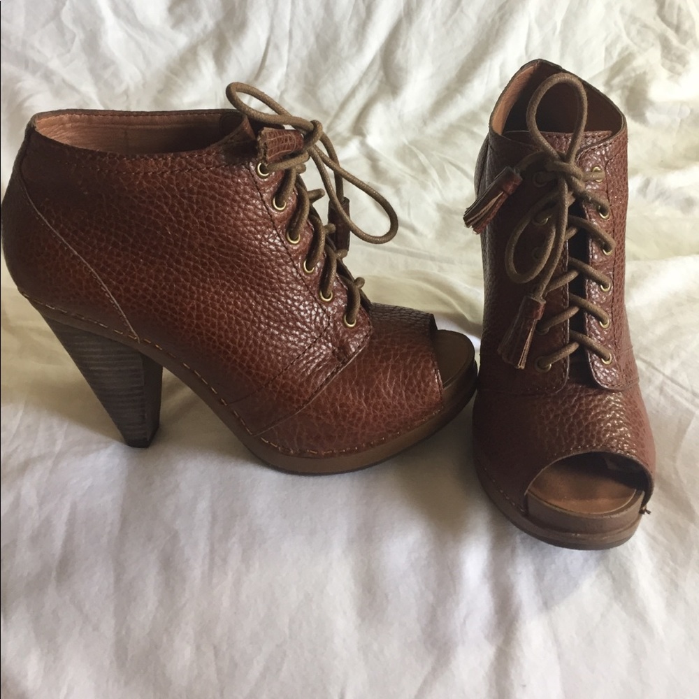 Lucky Brand peep toe booties (Francisca)