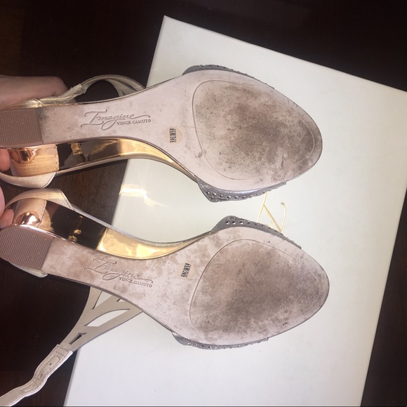 Vince camuto sparkled wedges wedding /prom shoes - Picture 3 of 5