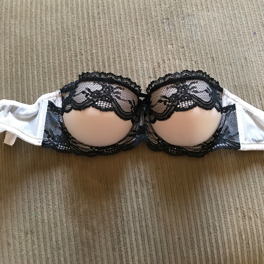 F21 pink and black bra