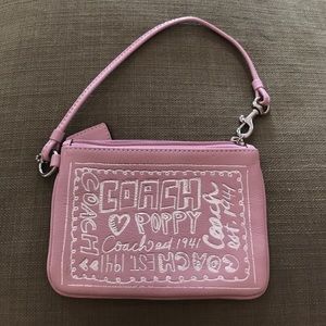 Pink Coach wristlet