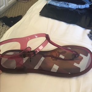 Burberry Jelly T-Strap Sandals