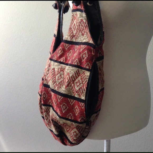 Tapestry handmade Ecuadorian shoulder handbag . - Picture 3 of 4