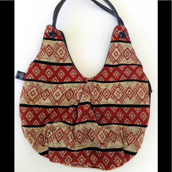 Tapestry handmade Ecuadorian shoulder handbag . - Picture 2 of 4