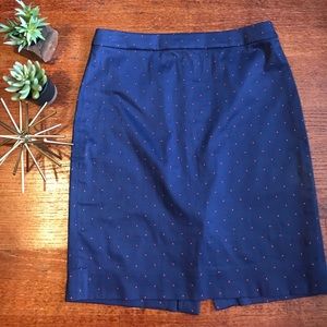 J. Crew Polka Dot Pencil Skirt