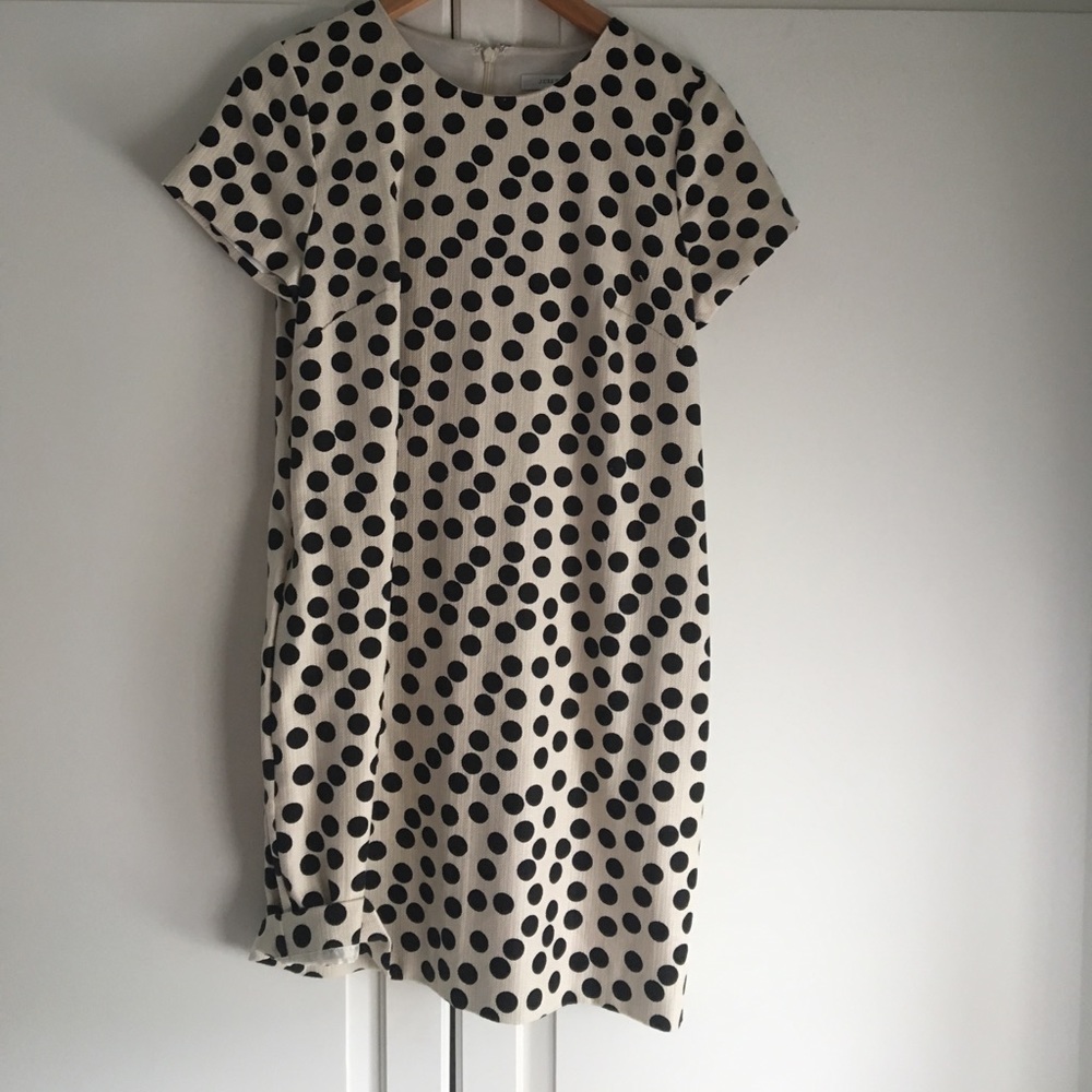 tweedy spotted j crew dress--never worn!